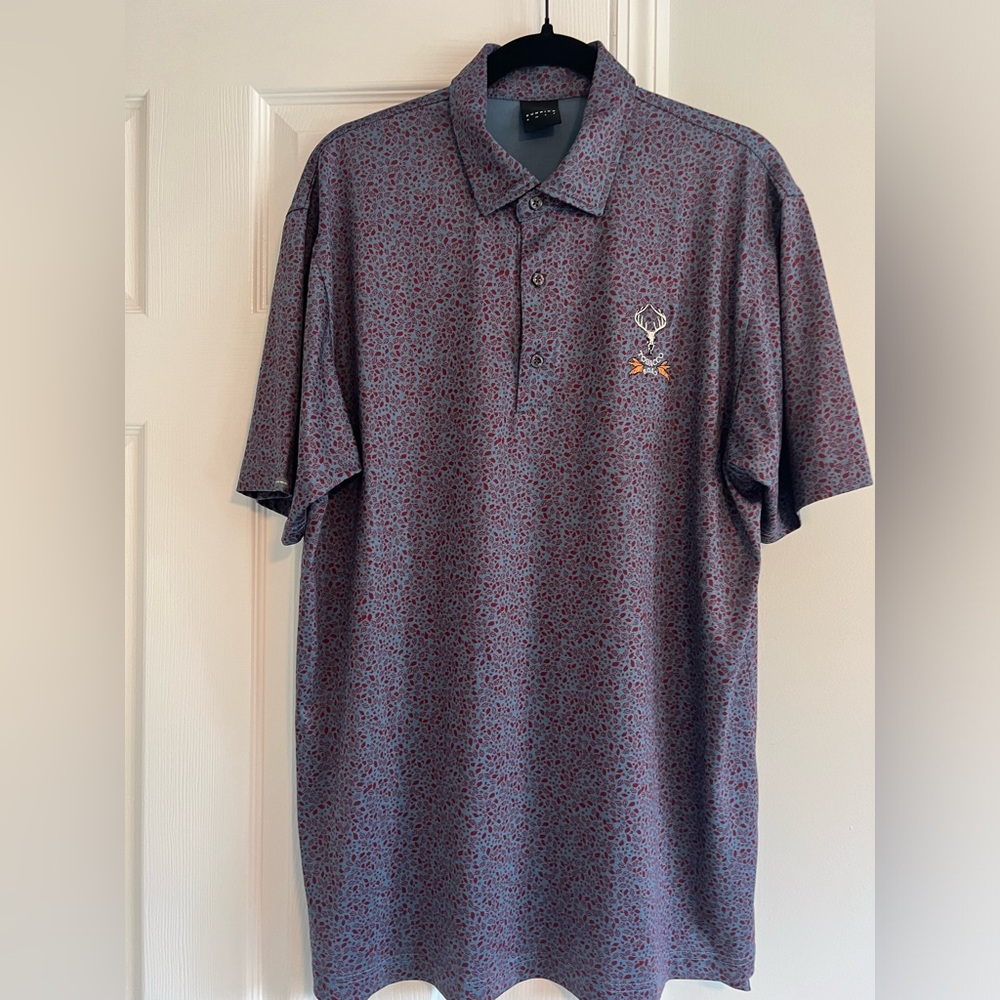 NEW Tobacco Road patterned golf polo by Dunning Golf